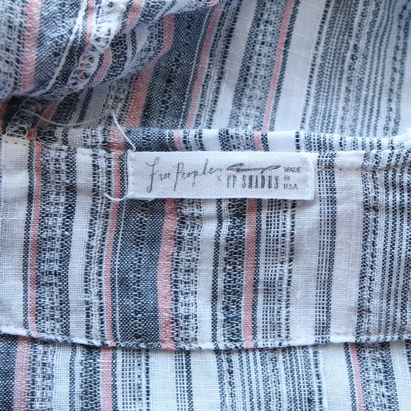 Free People x CP Shades Alex Stripe Hoodie Size Medium Lightweight Tunic - Picture 9 of 10